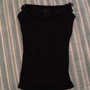 Miley & Max Black Shirt with attached Necklace